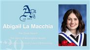 Abigail La Macchia - Recipient of the Spirit of Assumption Athletics Award 