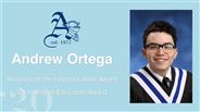 Andrew Ortega - Recipient of the InSchool Wear Award  - Co-operative Education Award