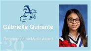 Gabrielle Quirante - Recipient of the Music Award