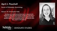 April J. Paschall - Doctor of Philosophy - Gerontology 