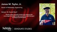 James M. Taylor, Jr. - Doctor of Philosophy - Engineering
