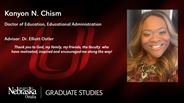 Kanyon N. Chism - Doctor of Education - Educational Administration 