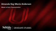 Amanda Kay Marie Anderson - Master of Arts - Communication 