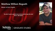 Matthew William Bogseth - Master of Arts - English 