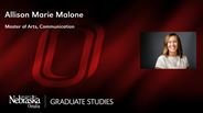 Allison Marie Malone - Master of Arts - Communication 