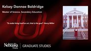 Kelsey Dannae Baldridge - Master of Science - Secondary Education 