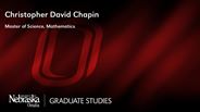 Christopher David Chapin - Master of Science - Mathematics 