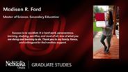 Madison R. Ford - Master of Science - Secondary Education 