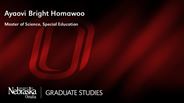 Ayaovi Bright Homawoo - Master of Science - Special Education 