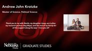 Andrew John Kratzke - Master of Science - Political Science 