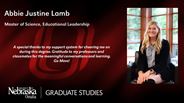 Abbie Justine Lamb - Master of Science - Educational Leadership 