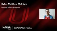 Dylan Matthew McIntyre - Master of Science - Economics 