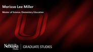 Marissa Lee Miller - Master of Science - Elementary Education 