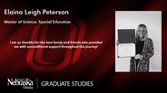 Elaina Leigh Peterson - Master of Science - Special Education 