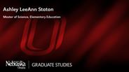 Ashley LeeAnn Staton - Master of Science - Elementary Education 