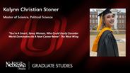 Kalynn Christian Stoner - Master of Science - Political Science 