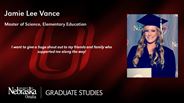 Jamie Lee Vance - Master of Science - Elementary Education 