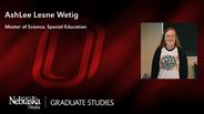 AshLee Lesne Wetig - Master of Science - Special Education 