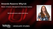 Amanda Roxanne Whyrick - Master of Science - Management Information Systems 