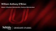William Anthony O'Brien - Master of Business Administration - Business Administration 
