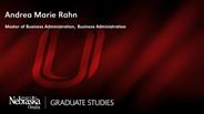 Andrea Marie Rahn - Master of Business Administration - Business Administration 