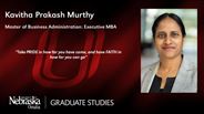 Kavitha Prakash Murthy - Master of Business Administration: Executive MBA - Business Administration, Executive MBA 