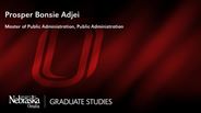 Prosper Bonsie Adjei - Master of Public Administration - Public Administration 