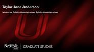Taylor Jane Anderson - Master of Public Administration - Public Administration 
