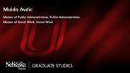 Maida Avdic - Master of Public Administration - Public Administration  - Master of Social Work - Social Work 