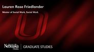 Lauren Rose Friedlander - Master of Social Work - Social Work 