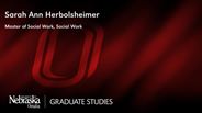 Sarah Ann Herbolsheimer - Master of Social Work - Social Work 