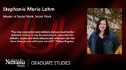 Stephanie Marie Lahm - Master of Social Work - Social Work 