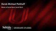 Derek Michael Potthoff - Master of Social Work - Social Work 