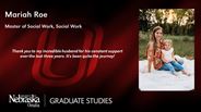 Mariah Roe - Master of Social Work - Social Work 