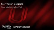 Mary Alison Signorelli - Master of Social Work - Social Work 