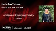 Sheila Kay Thimgan - Master of Social Work - Social Work 