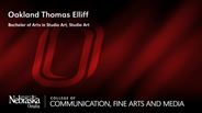 Oakland Thomas Elliff - Bachelor of Arts in Studio Art - Studio Art