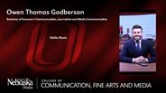 Owen Thomas Godberson - Bachelor of Science in Communication - Journalism and Media Communication