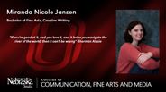 Miranda Nicole Jansen - Bachelor of Fine Arts - Creative Writing 