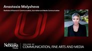 Anastasia Malysheva - Bachelor of Science in Communication - Journalism and Media Communication