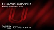 Brooke Amanda Aschwanden - Bachelor of Arts - International Studies