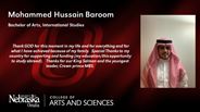 Mohammed Hussain Baroom - Bachelor of Arts - International Studies
