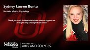 Sydney Lauren Bonta - Bachelor of Arts - Psychology