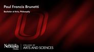 Paul Francis Brunetti - Bachelor of Arts - Philosophy