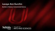 Lacaya Ann Gurchin - Bachelor of Science - Environmental Science