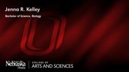 Jenna R. Kelley - Bachelor of Science - Biology
