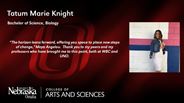 Tatum Marie Knight - Bachelor of Science - Biology