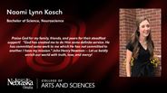 Naomi Lynn Kosch - Bachelor of Science - Neuroscience