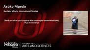 Asako Maeda - Bachelor of Arts - International Studies