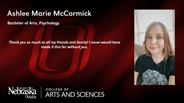 Ashlee Marie McCormick - Bachelor of Arts - Psychology